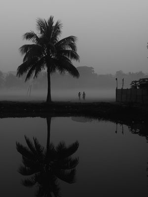 Landscape, black and white photo shot on a Fujifilm X100V, December 2022.